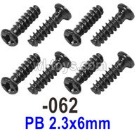 UDI RC 1602 Panther Parts-Screws.1602-062.PB 2.3x6mm.Total 8pcs. UDIRC UD1602 1/16 Car Parts.